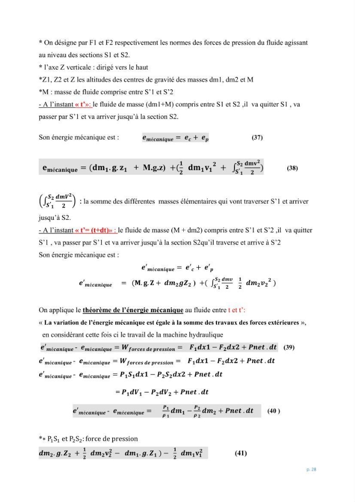 Mécanique des fluides 1: transfert de la quantité de mouvement (cours)