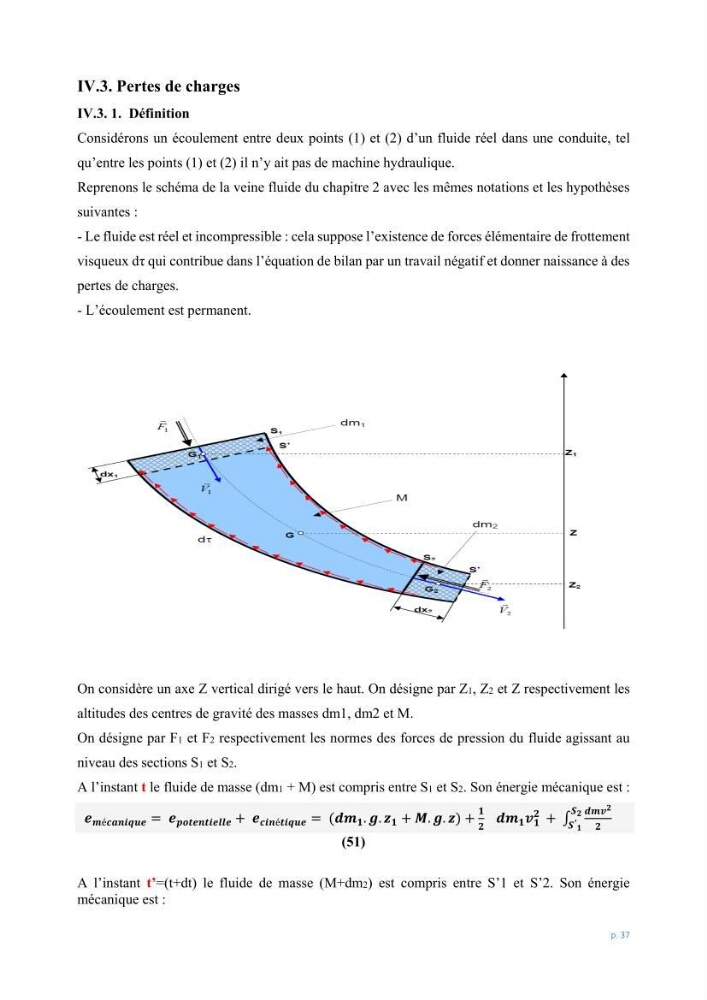 Mécanique des fluides 1: transfert de la quantité de mouvement (cours)