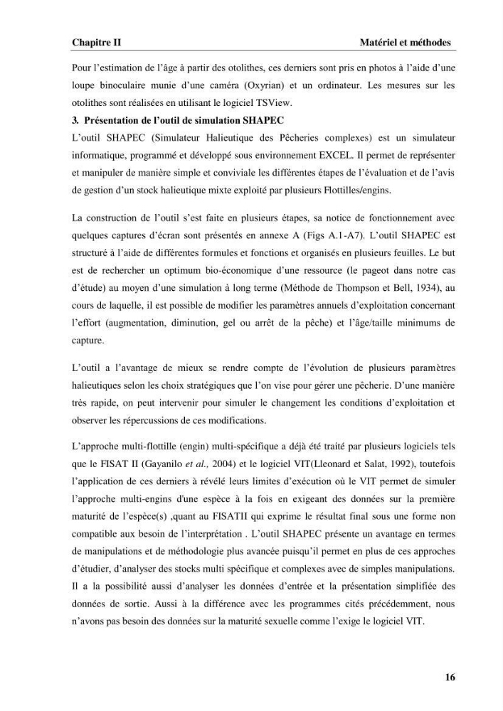 Elaboration d’un outil de simulation pour l’évaluation et de la gestion des pêcheries mixtes multi-flottille