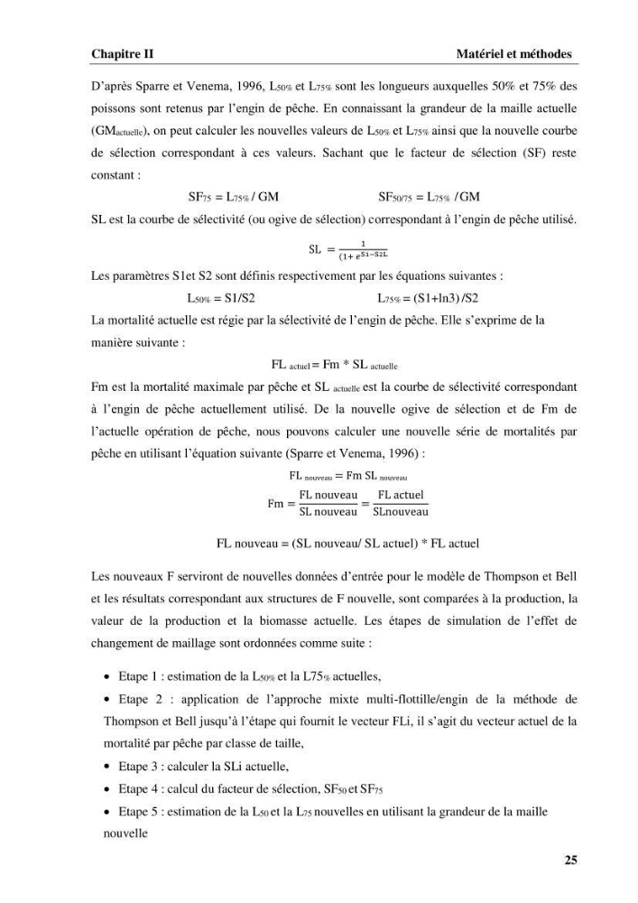 Elaboration d’un outil de simulation pour l’évaluation et de la gestion des pêcheries mixtes multi-flottille