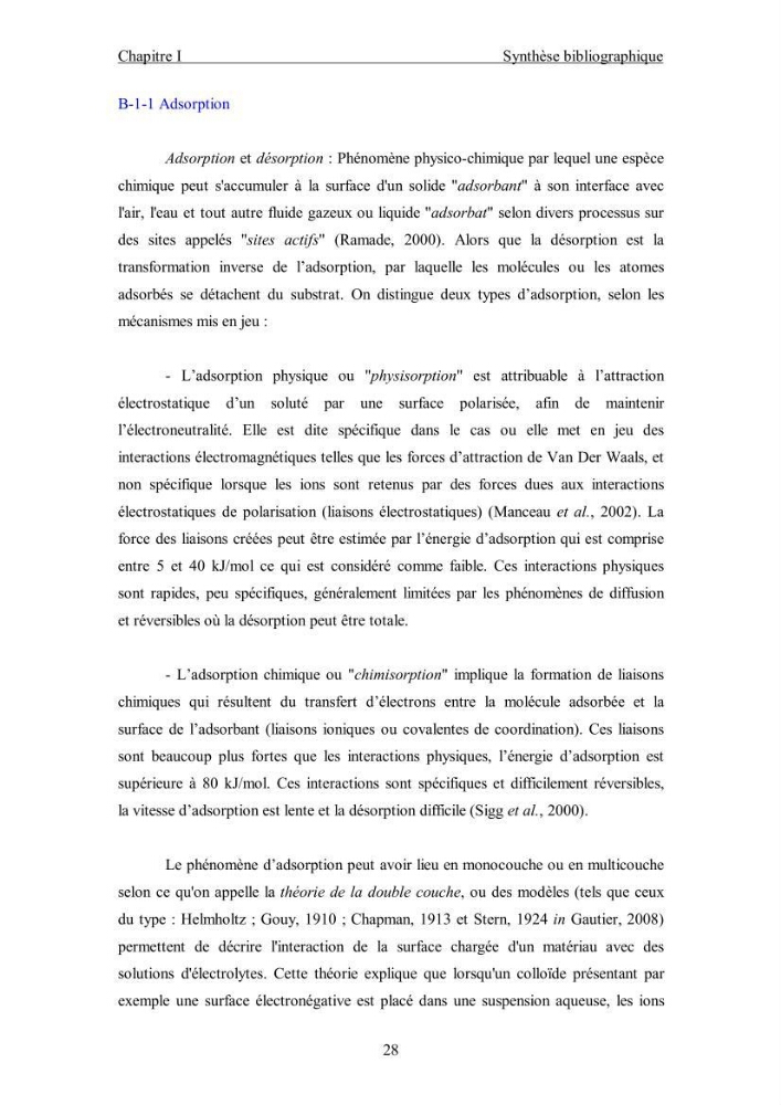Etude du comportement des métaux lourds Pb, Zn, Cu et Cd en surface d\'une matrice de type sédiment