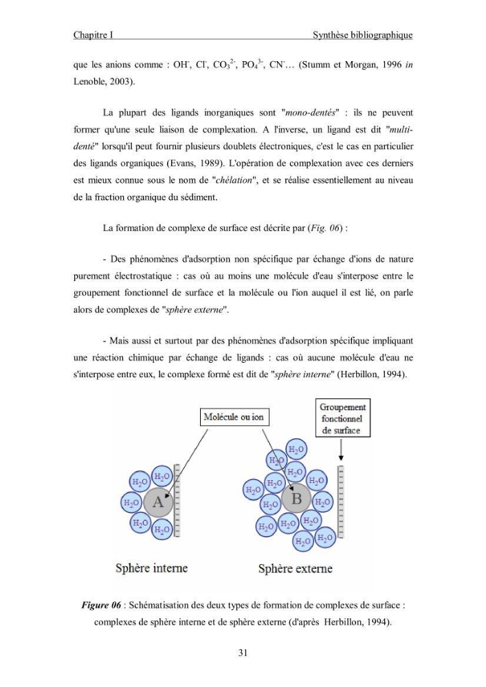 Etude du comportement des métaux lourds Pb, Zn, Cu et Cd en surface d\'une matrice de type sédiment