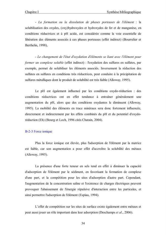 Etude du comportement des métaux lourds Pb, Zn, Cu et Cd en surface d\'une matrice de type sédiment