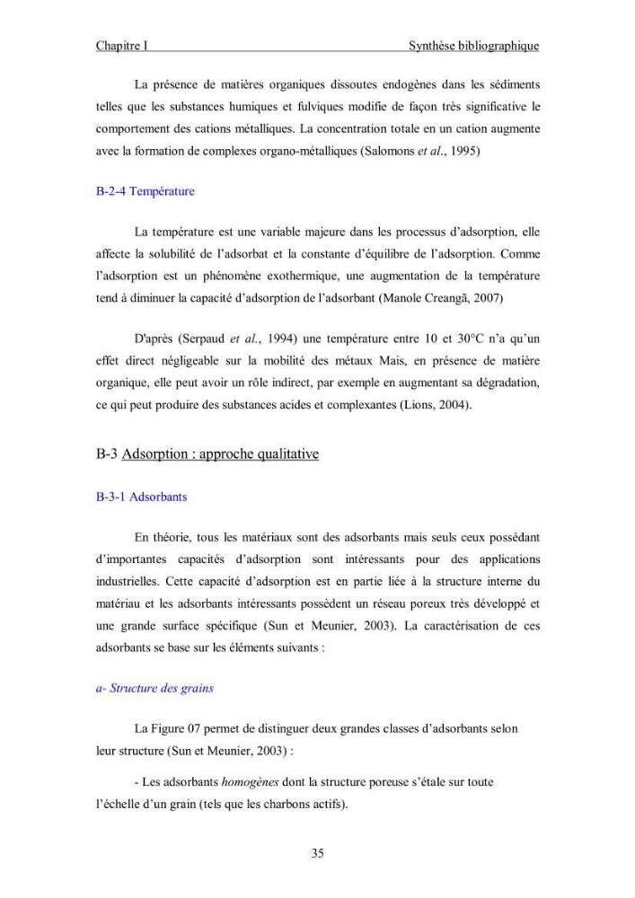 Etude du comportement des métaux lourds Pb, Zn, Cu et Cd en surface d\'une matrice de type sédiment