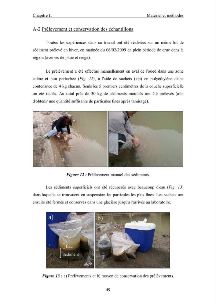 Etude du comportement des métaux lourds Pb, Zn, Cu et Cd en surface d\'une matrice de type sédiment