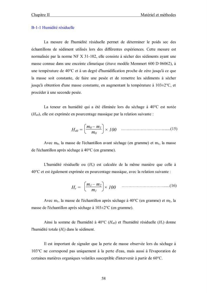Etude du comportement des métaux lourds Pb, Zn, Cu et Cd en surface d\'une matrice de type sédiment