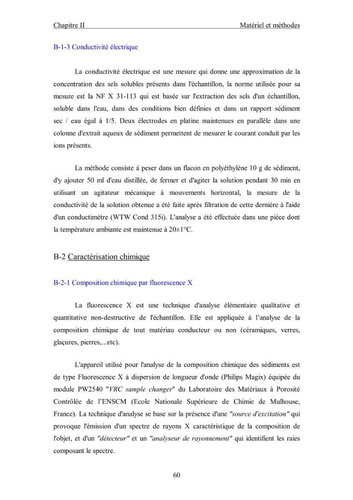 Etude du comportement des métaux lourds Pb, Zn, Cu et Cd en surface d\'une matrice de type sédiment