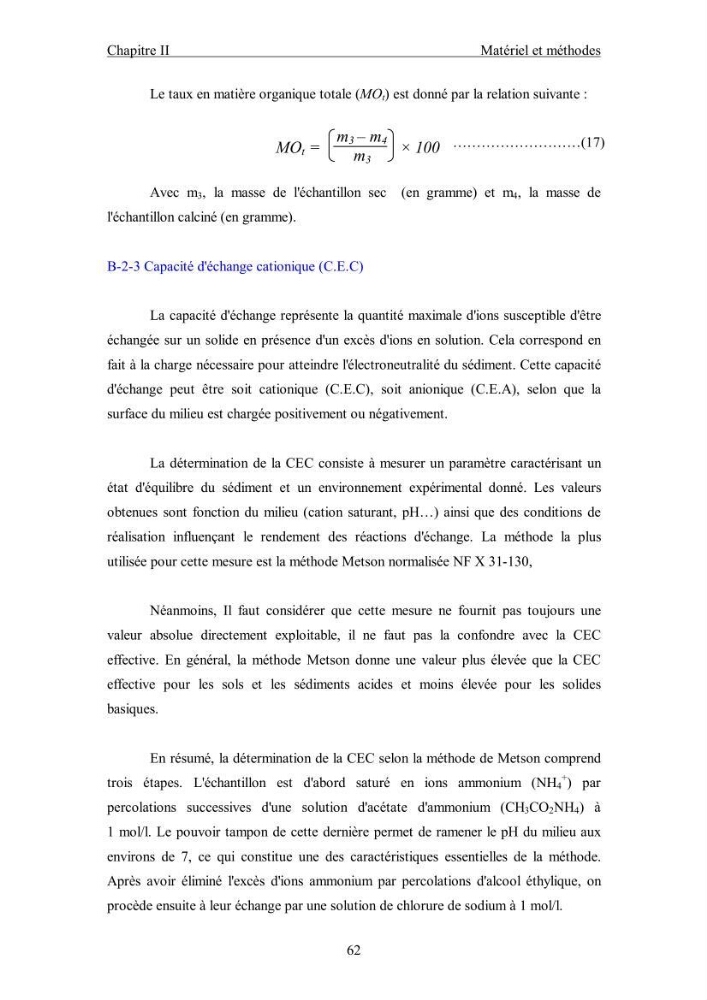 Etude du comportement des métaux lourds Pb, Zn, Cu et Cd en surface d\'une matrice de type sédiment