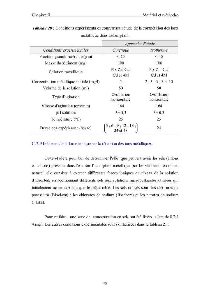 Etude du comportement des métaux lourds Pb, Zn, Cu et Cd en surface d\'une matrice de type sédiment