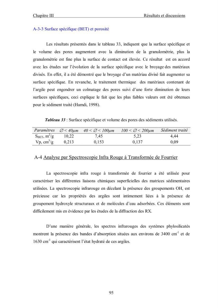 Etude du comportement des métaux lourds Pb, Zn, Cu et Cd en surface d\'une matrice de type sédiment