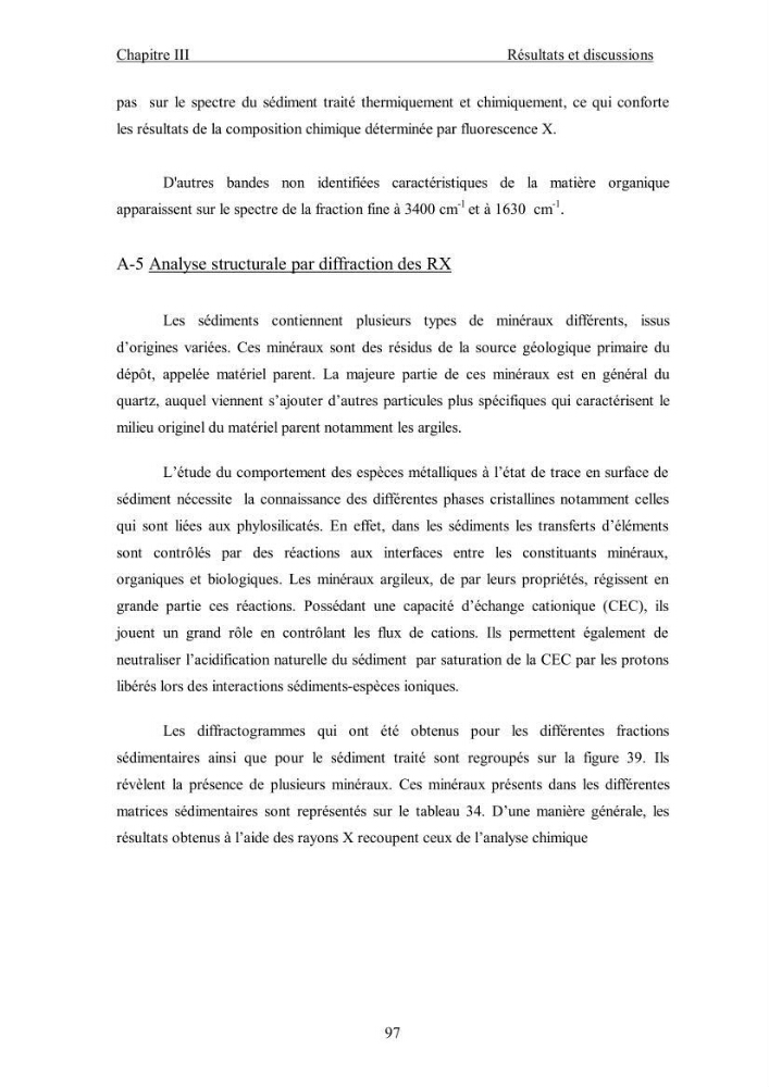 Etude du comportement des métaux lourds Pb, Zn, Cu et Cd en surface d\'une matrice de type sédiment