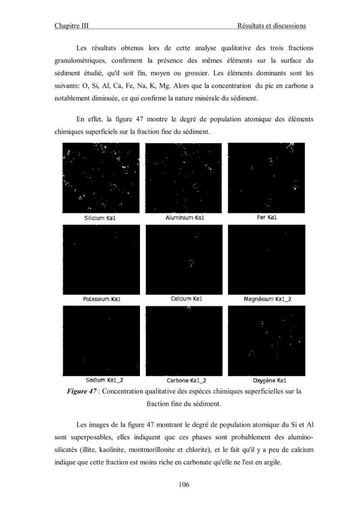 Etude du comportement des métaux lourds Pb, Zn, Cu et Cd en surface d\'une matrice de type sédiment