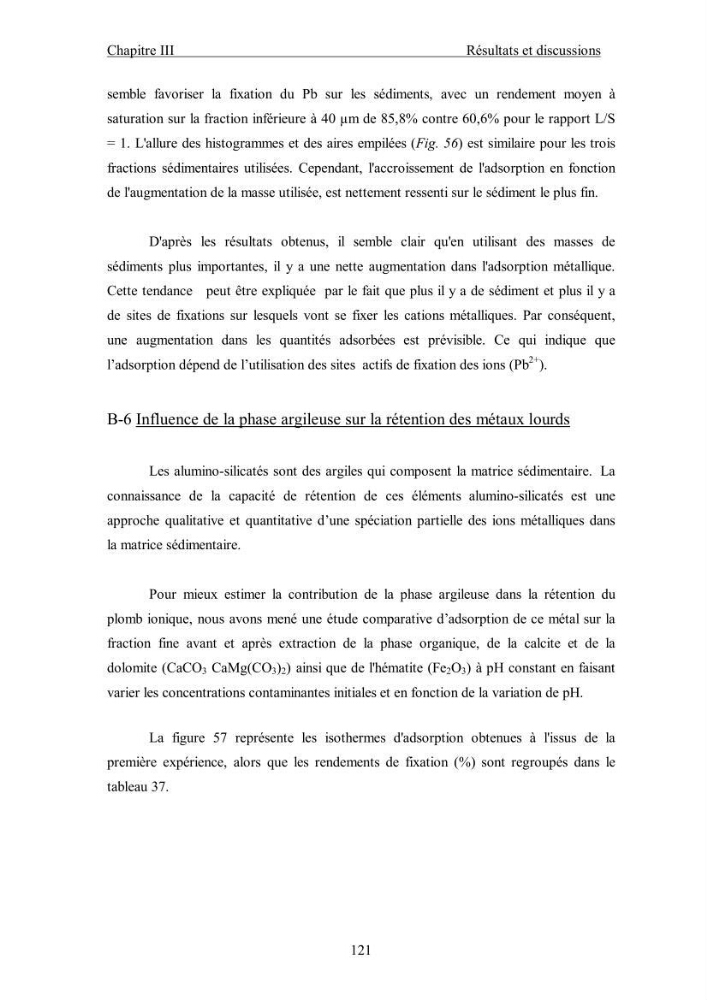 Etude du comportement des métaux lourds Pb, Zn, Cu et Cd en surface d\'une matrice de type sédiment