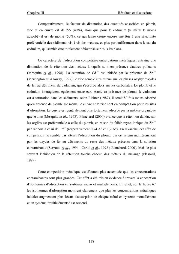 Etude du comportement des métaux lourds Pb, Zn, Cu et Cd en surface d\'une matrice de type sédiment