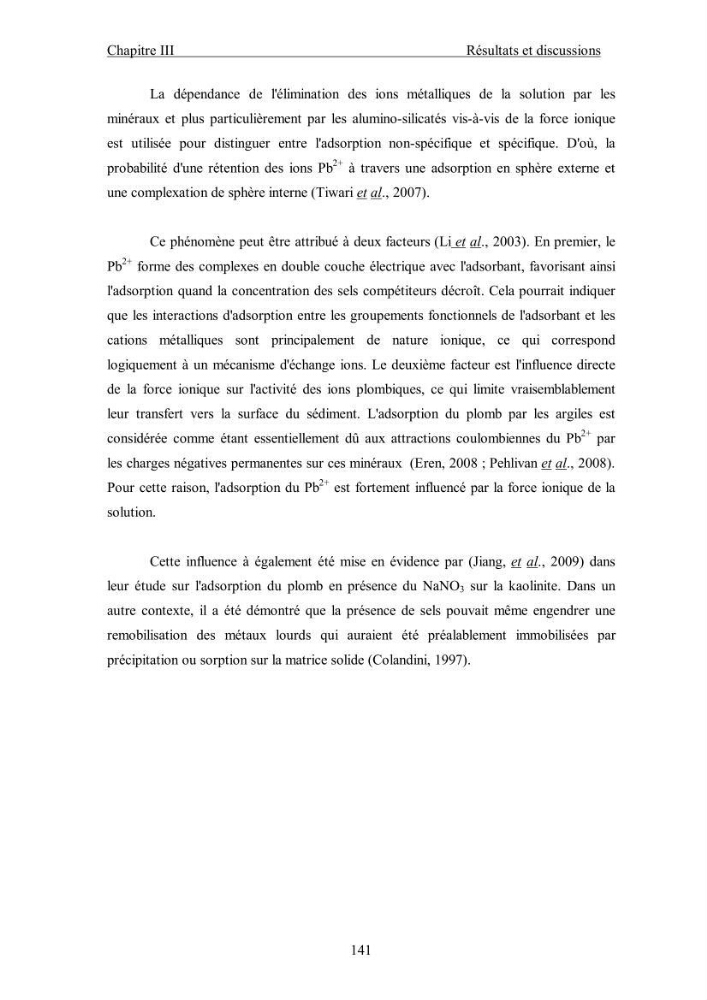 Etude du comportement des métaux lourds Pb, Zn, Cu et Cd en surface d\'une matrice de type sédiment