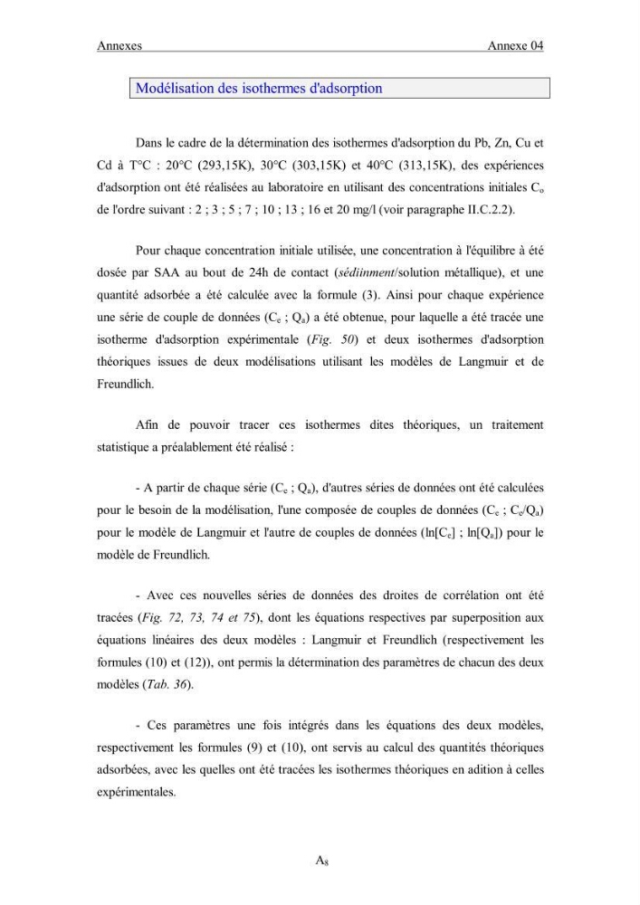 Etude du comportement des métaux lourds Pb, Zn, Cu et Cd en surface d\'une matrice de type sédiment