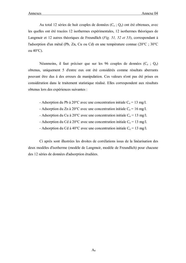Etude du comportement des métaux lourds Pb, Zn, Cu et Cd en surface d\'une matrice de type sédiment