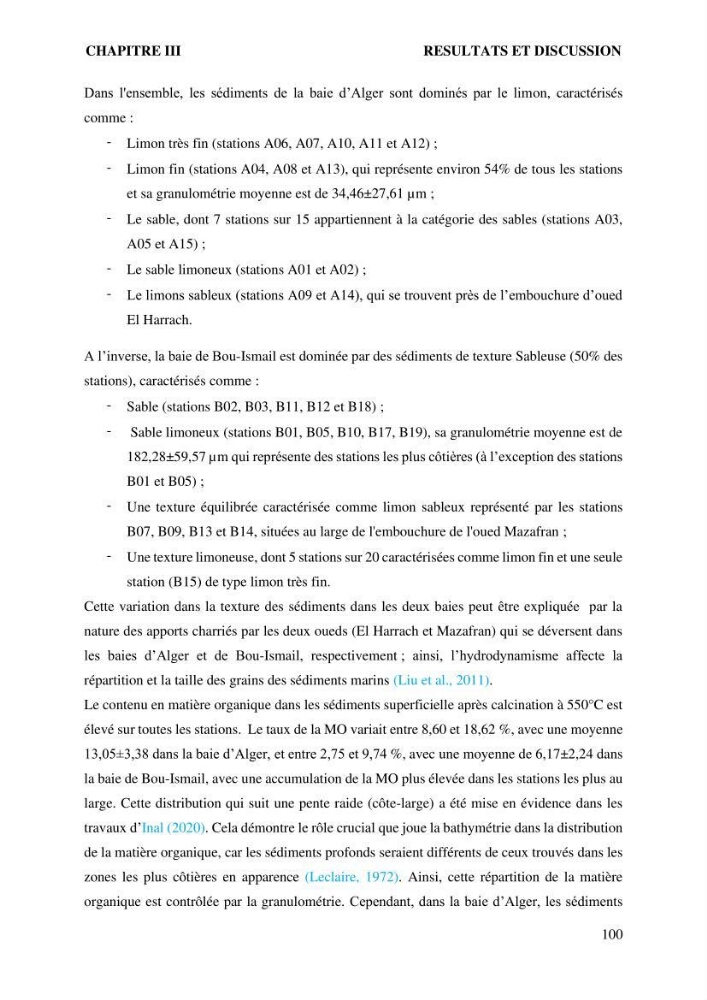 Apports et accumulation des métaux traces dans les sédiments des baies d’Alger et de Marseille