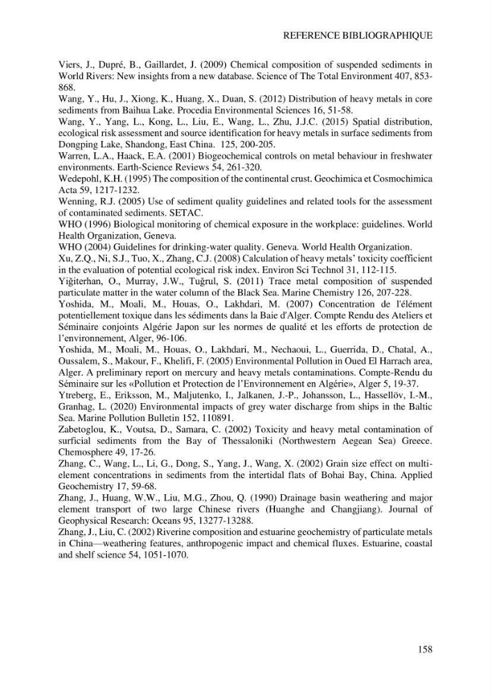 Apports et accumulation des métaux traces dans les sédiments des baies d’Alger et de Marseille