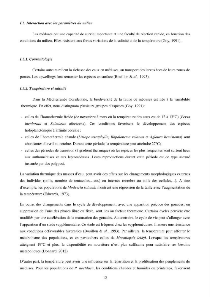 Peuplement de meduses des côtes Algeriennes