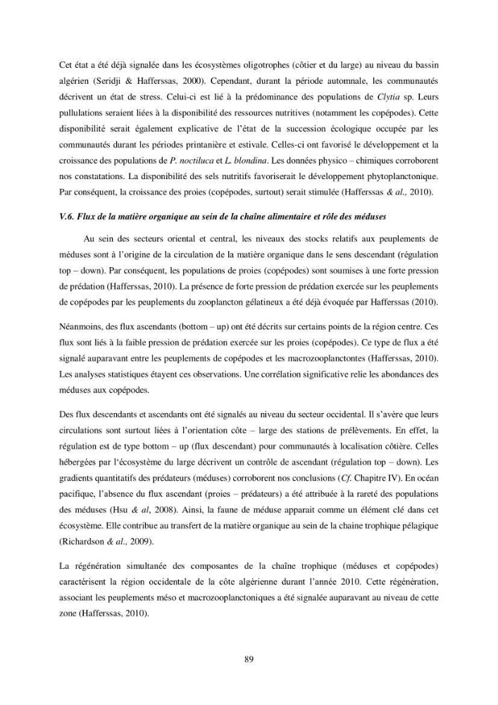 Peuplement de meduses des côtes Algeriennes