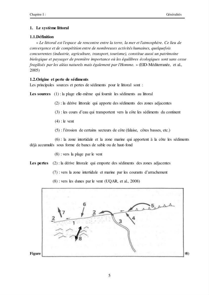 Impacts de l\'implantation des ouvrages de protection sur frange côtière de Bordj El Kiiffan