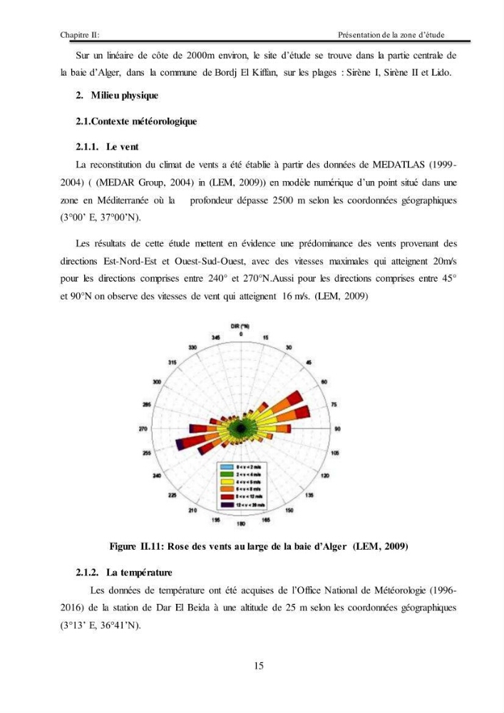 Impacts de l\'implantation des ouvrages de protection sur frange côtière de Bordj El Kiiffan