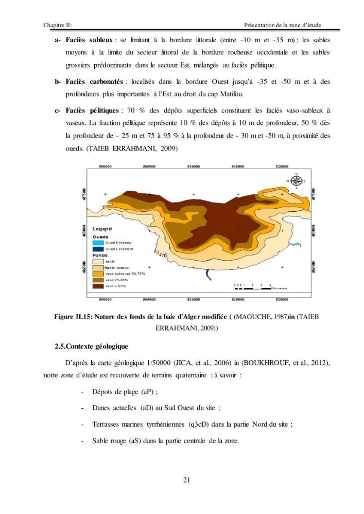 Impacts de l\'implantation des ouvrages de protection sur frange côtière de Bordj El Kiiffan