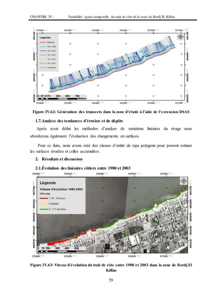 Impacts de l\'implantation des ouvrages de protection sur frange côtière de Bordj El Kiiffan
