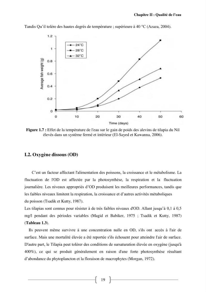 Effet de la qualité de l’eau sur la croissance des poissons d’eau douce