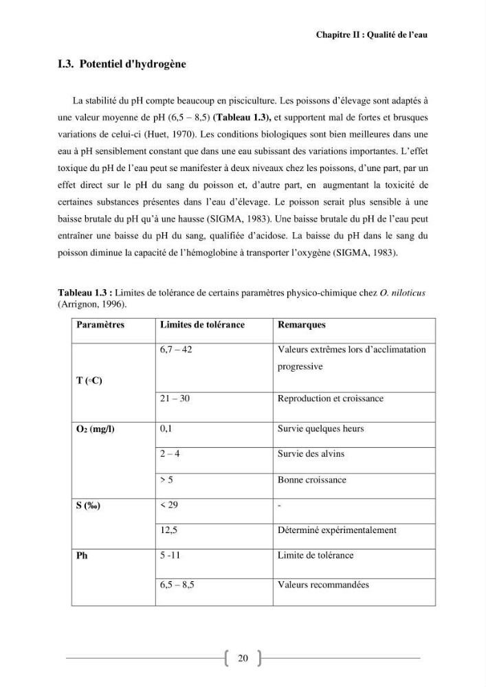 Effet de la qualité de l’eau sur la croissance des poissons d’eau douce