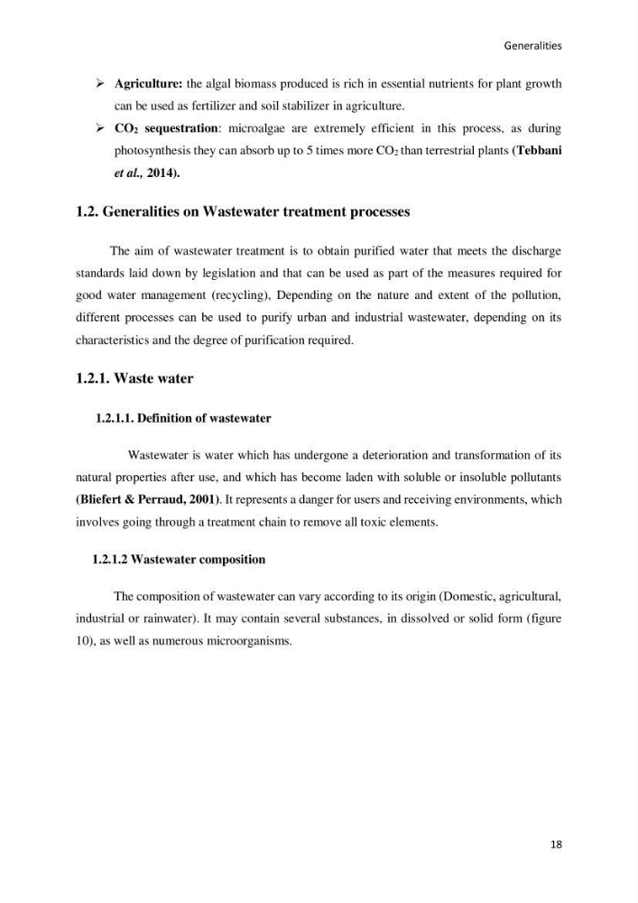 Application of microalgae in wastewater treatment