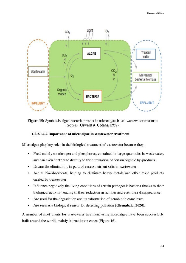 Application of microalgae in wastewater treatment