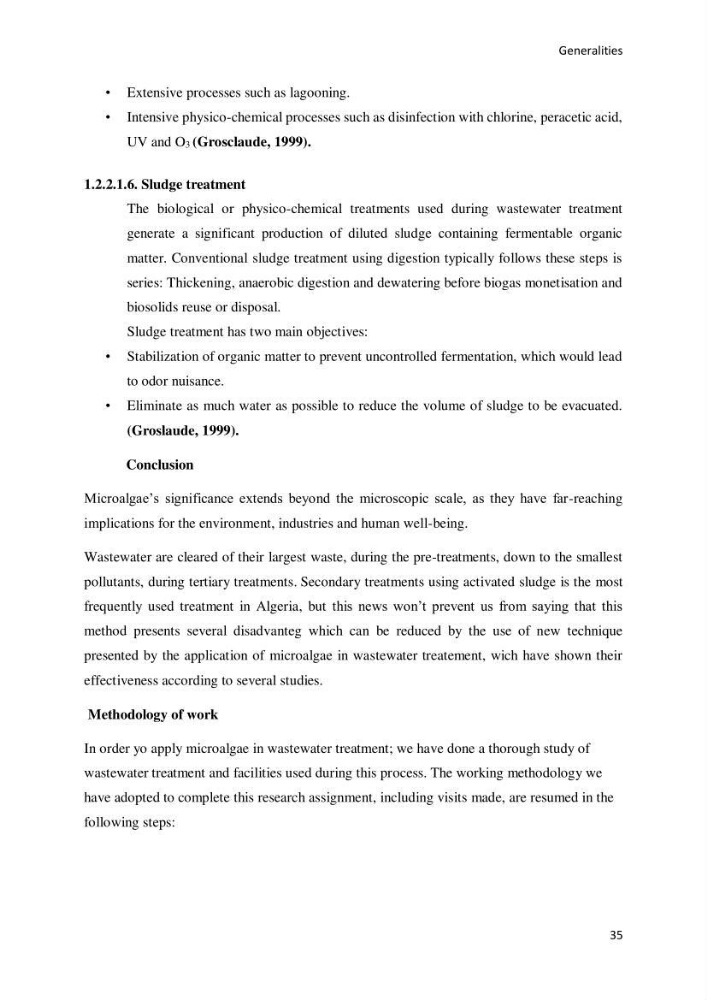 Application of microalgae in wastewater treatment
