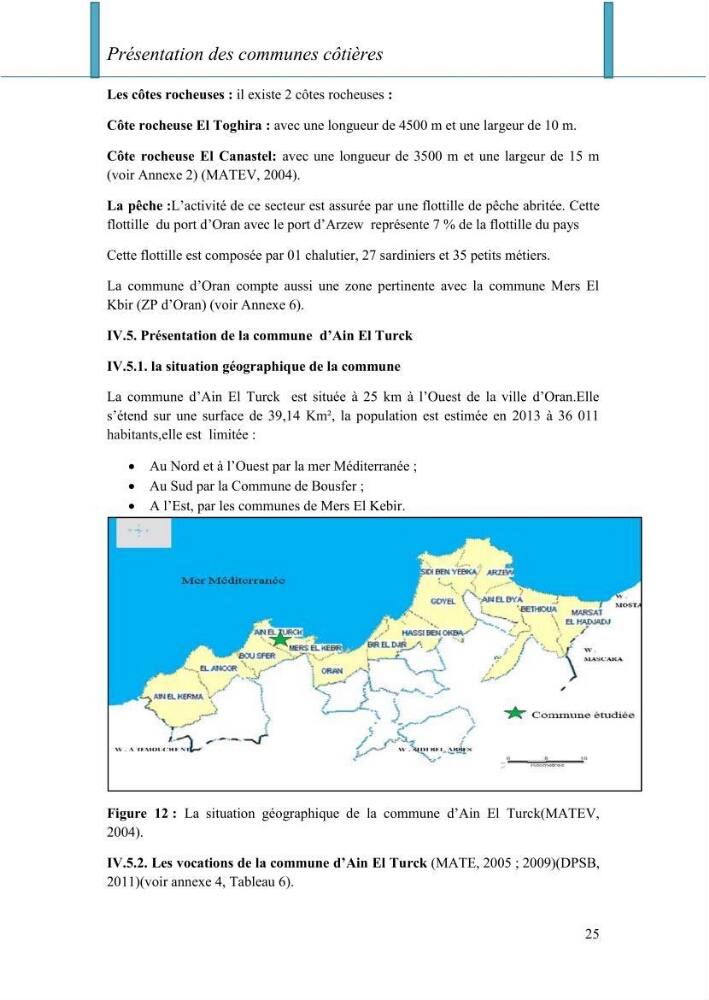 Evaluation de la mise en oeuvre de la loi n° 02-02 relative à la protection et à la valorisation du littoral au niveau de la wilaya d\'Oran