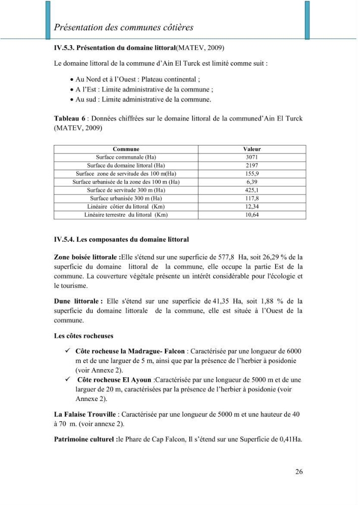 Evaluation de la mise en oeuvre de la loi n° 02-02 relative à la protection et à la valorisation du littoral au niveau de la wilaya d\'Oran