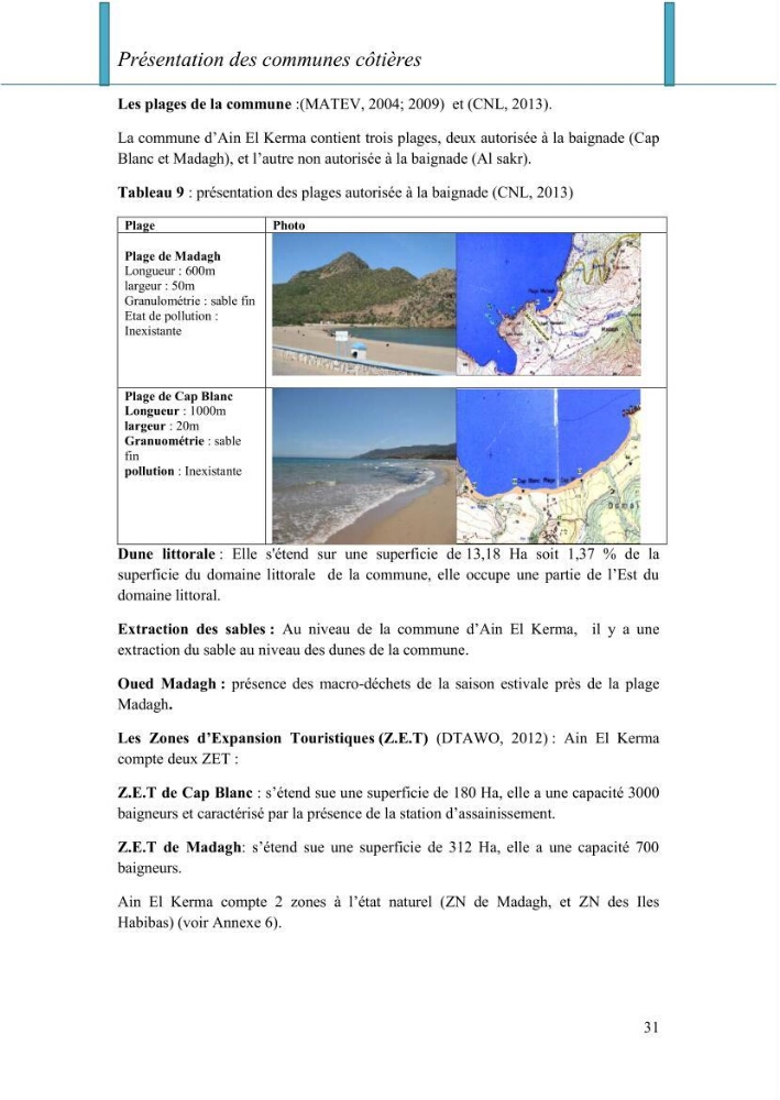 Evaluation de la mise en oeuvre de la loi n° 02-02 relative à la protection et à la valorisation du littoral au niveau de la wilaya d\'Oran