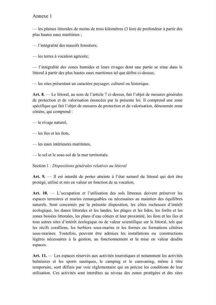 Evaluation de la mise en oeuvre de la loi n° 02-02 relative à la protection et à la valorisation du littoral au niveau de la wilaya d\'Oran