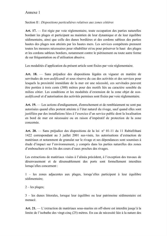 Evaluation de la mise en oeuvre de la loi n° 02-02 relative à la protection et à la valorisation du littoral au niveau de la wilaya d\'Oran