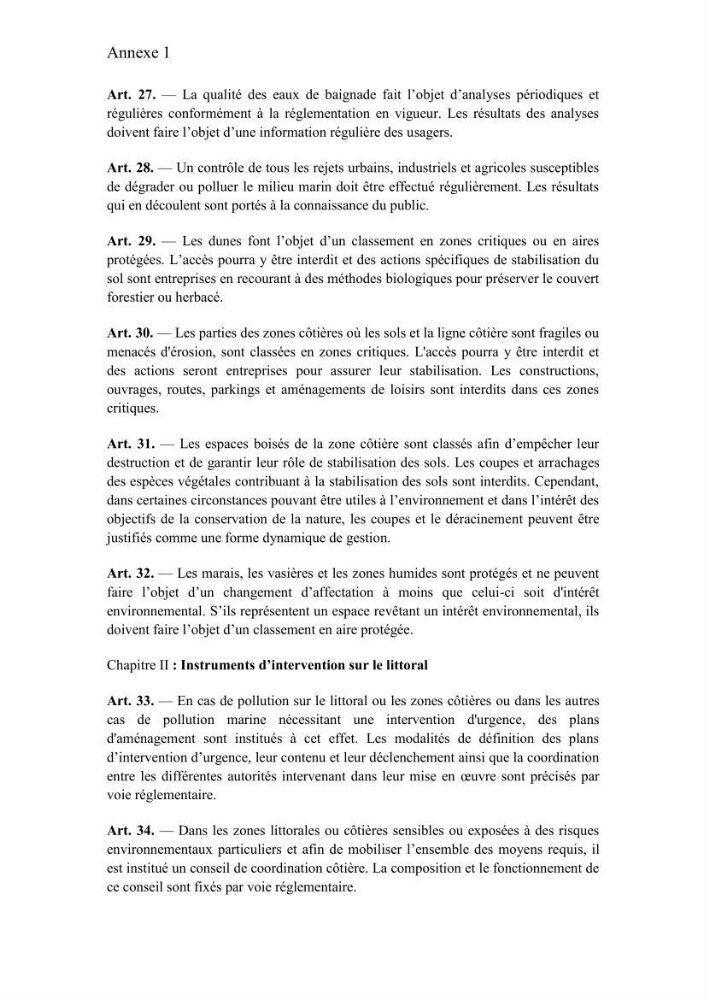 Evaluation de la mise en oeuvre de la loi n° 02-02 relative à la protection et à la valorisation du littoral au niveau de la wilaya d\'Oran