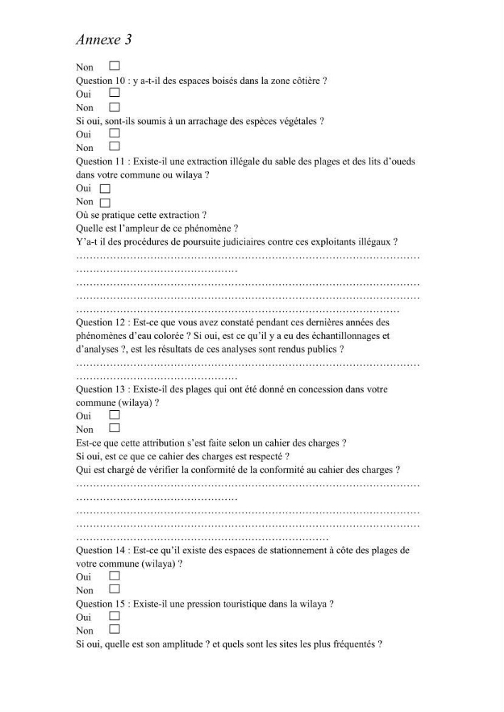 Evaluation de la mise en oeuvre de la loi n° 02-02 relative à la protection et à la valorisation du littoral au niveau de la wilaya d\'Oran