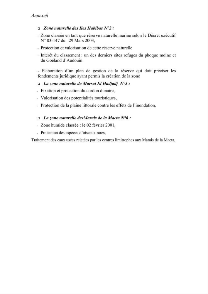 Evaluation de la mise en oeuvre de la loi n° 02-02 relative à la protection et à la valorisation du littoral au niveau de la wilaya d\'Oran