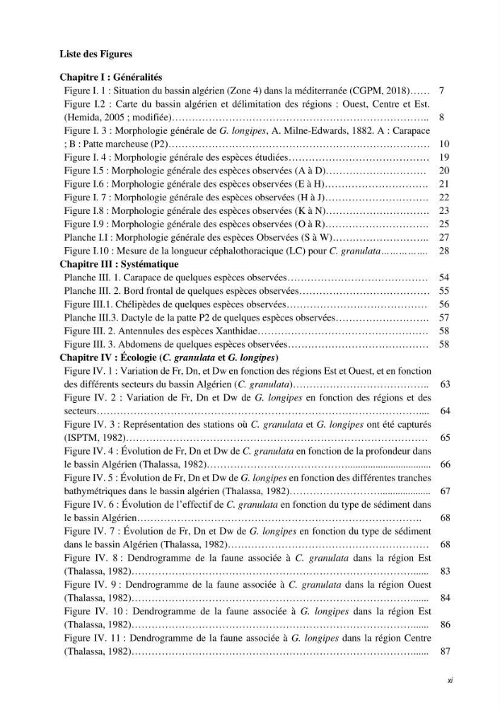 Les crabes chalutés dans le bassin algérien: systématique, Ecologie et Dynamique des populations exploitées