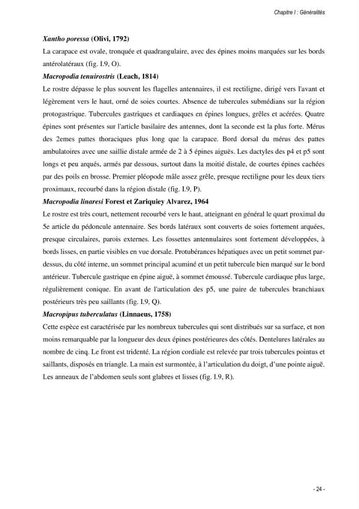 Les crabes chalutés dans le bassin algérien: systématique, Ecologie et Dynamique des populations exploitées