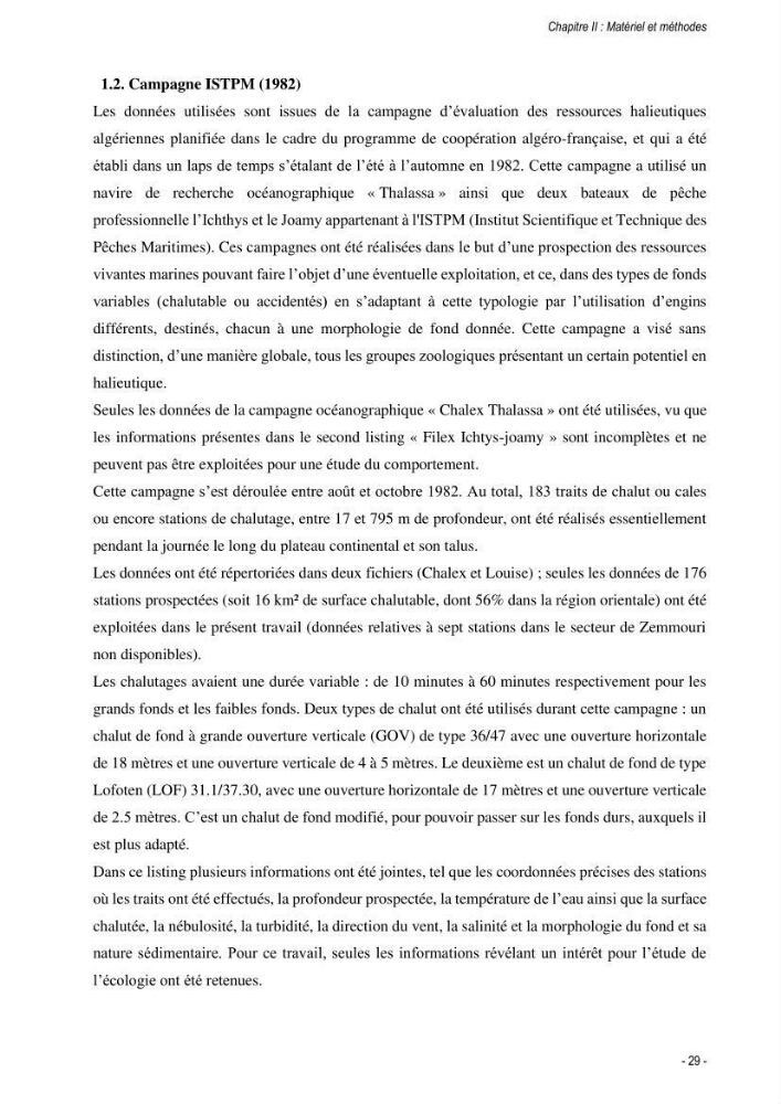 Les crabes chalutés dans le bassin algérien: systématique, Ecologie et Dynamique des populations exploitées