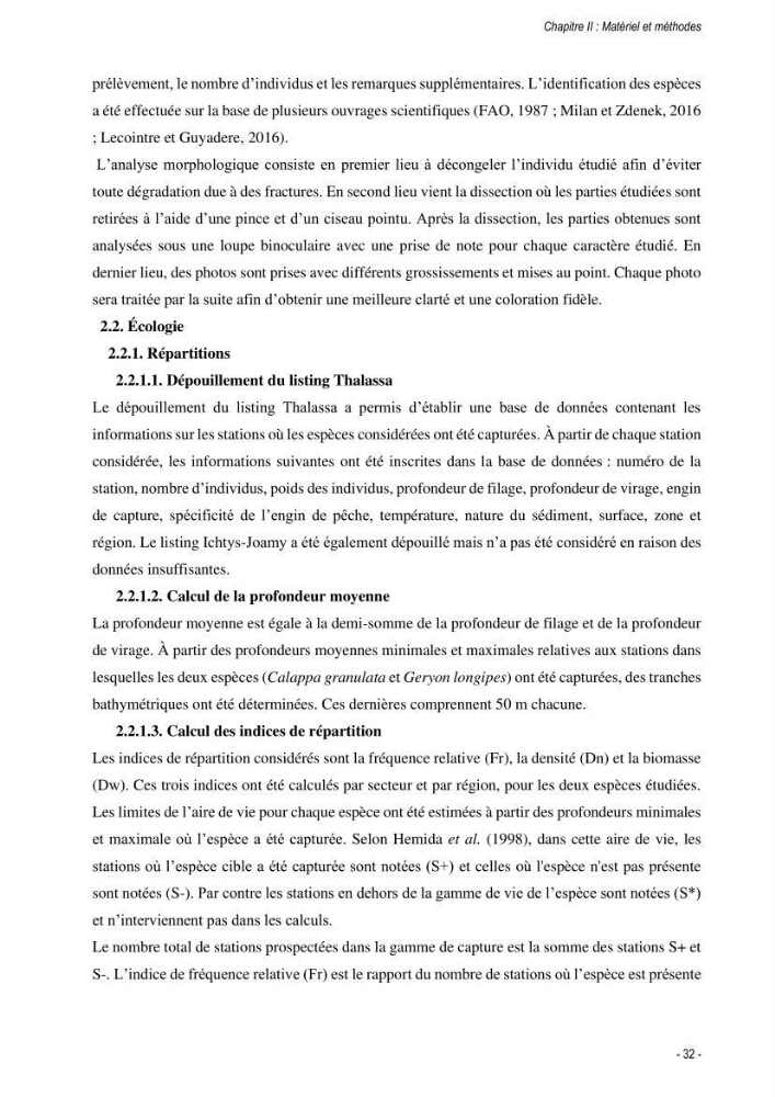 Les crabes chalutés dans le bassin algérien: systématique, Ecologie et Dynamique des populations exploitées