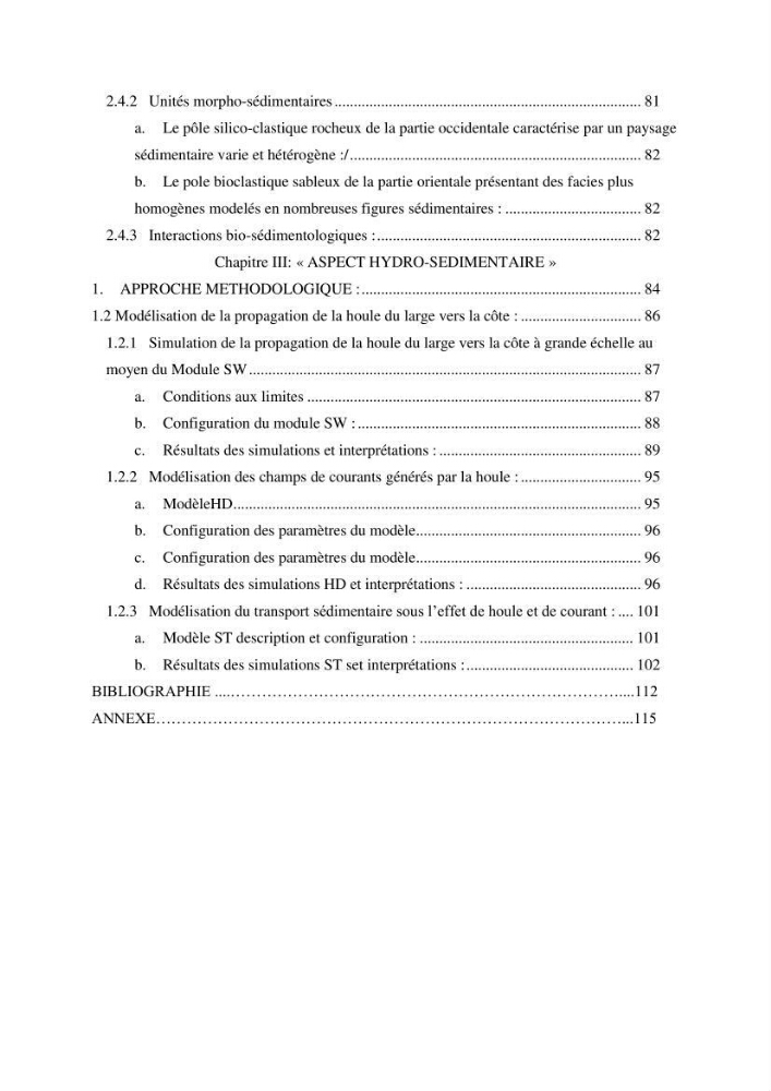 Mise en place d\'une base de donnée sédimentologique dans le domaine côtier de la grande baie de zemmouri : Etablissement de la carte morpho- sédimentaire