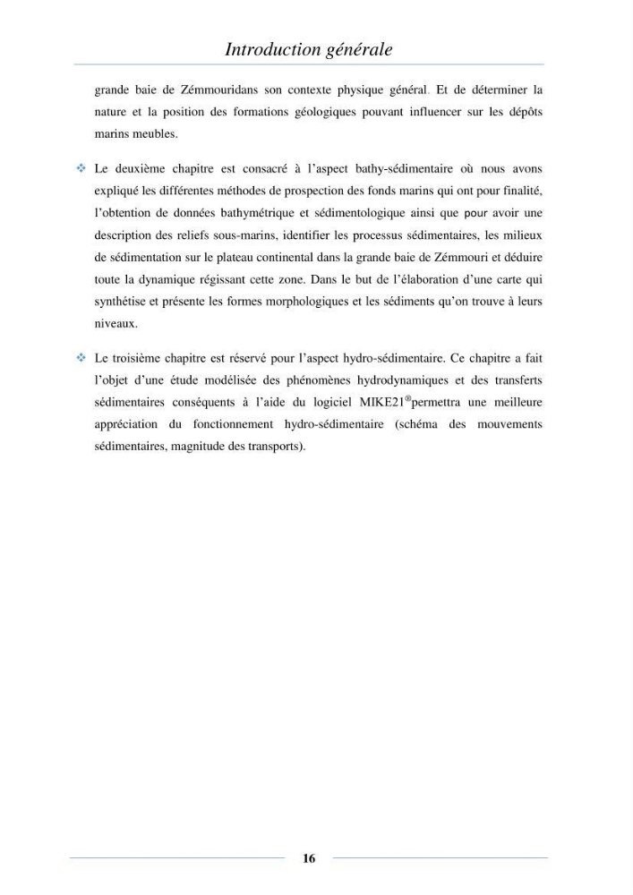 Mise en place d\'une base de donnée sédimentologique dans le domaine côtier de la grande baie de zemmouri : Etablissement de la carte morpho- sédimentaire