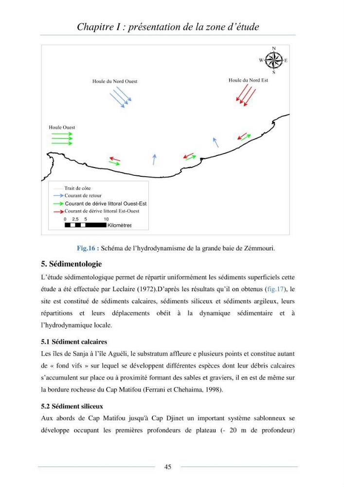 Mise en place d\'une base de donnée sédimentologique dans le domaine côtier de la grande baie de zemmouri : Etablissement de la carte morpho- sédimentaire