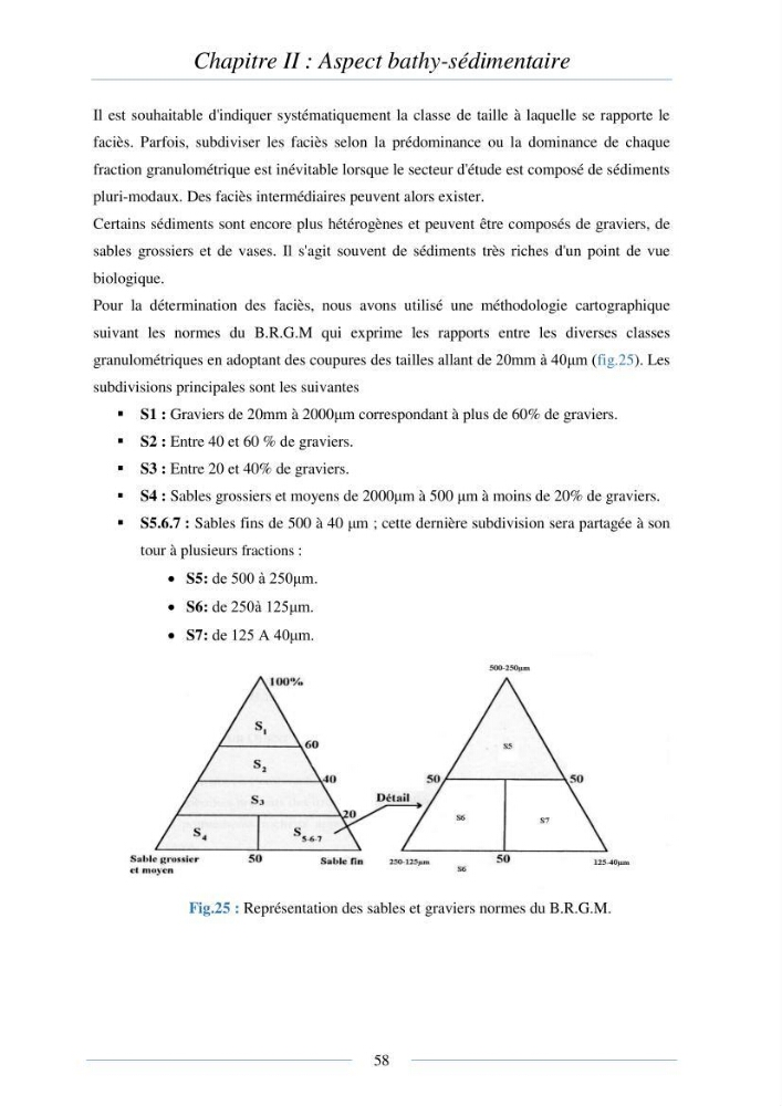 Mise en place d\'une base de donnée sédimentologique dans le domaine côtier de la grande baie de zemmouri : Etablissement de la carte morpho- sédimentaire